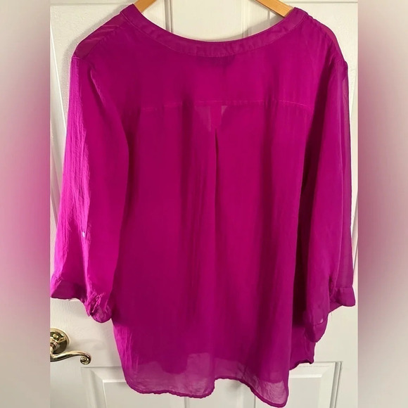 Apt 9 Fuchsia Colored Blouse Size 0x - Picture 5 of 7